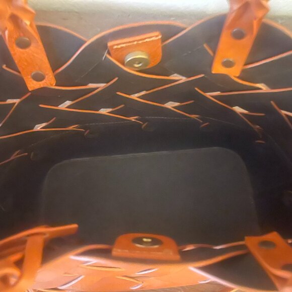 Sundance Woven Leather Tote Purse - Picture 5 of 8